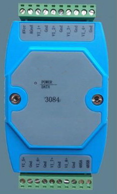 HWP3084A-8路電壓擷取模組RS485 MODBUS 通訊