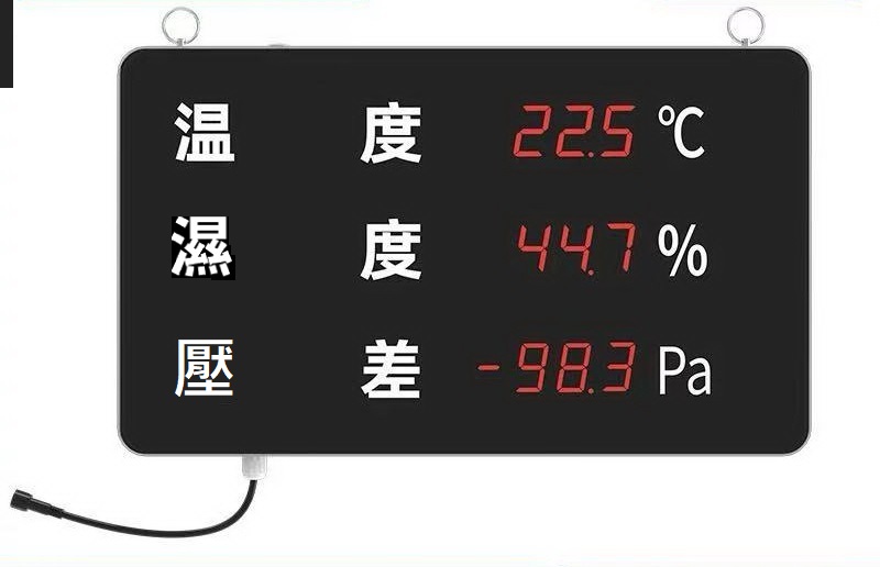 室內溫濕度壓差顯示看板
